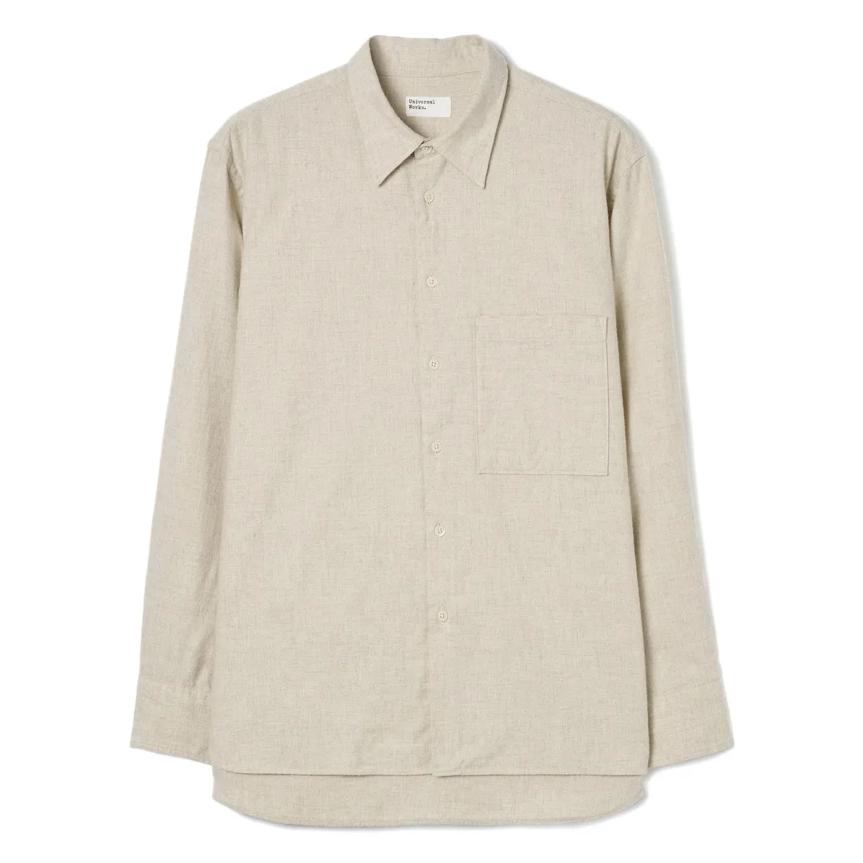 Universal Works - Camisa de algodón con cuello cuadrado | Ecru