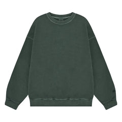 Kappy - Pigment Baskılı Pamuk Sweatshirt | Koyu yeşil