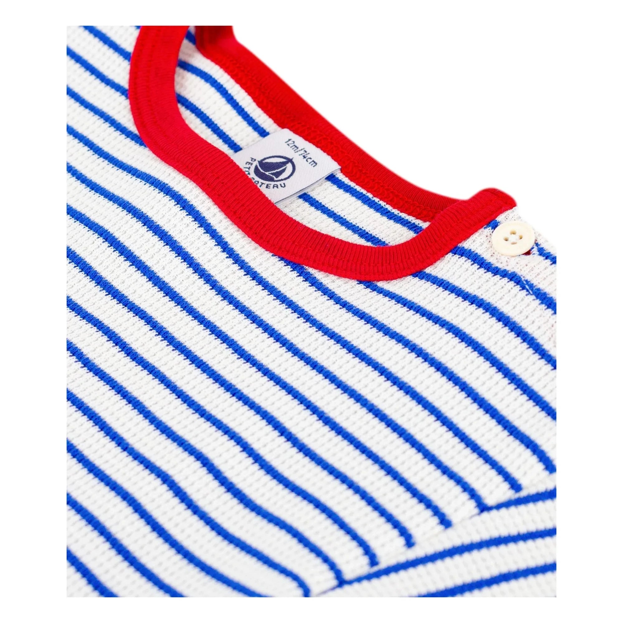 Petit Bateau - Camiseta piqué de rayas | Crudo