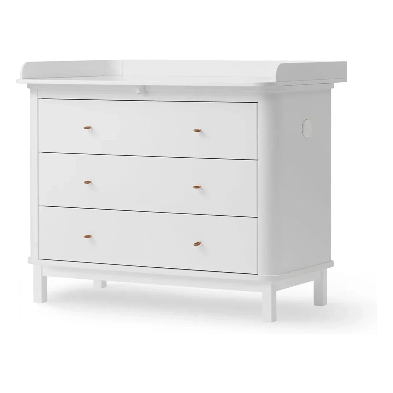 Oliver Furniture - Cambiador de madera con 3 cajones | Blanco