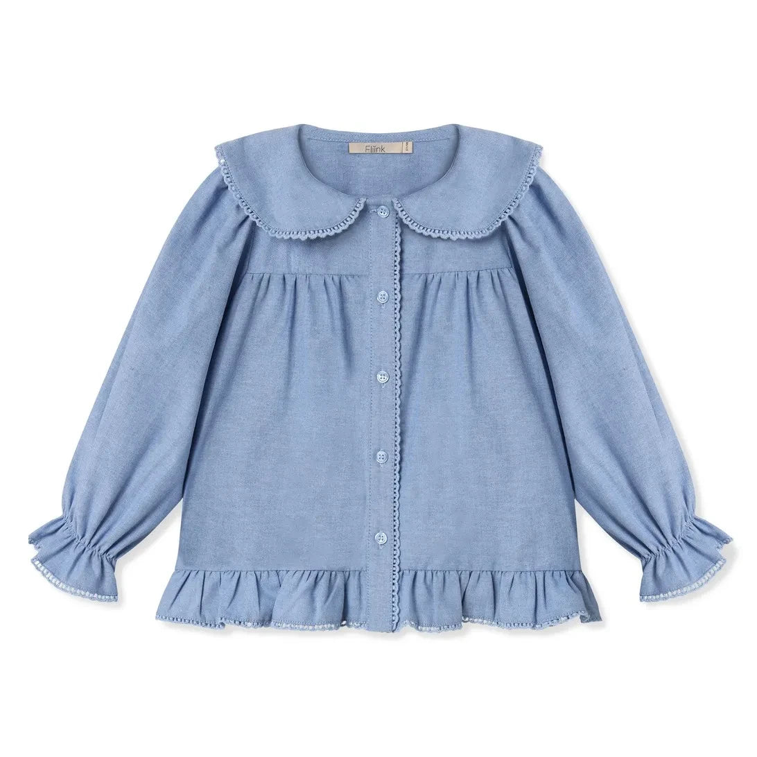 Fliink - Blusa de Volantes Connie | Azul