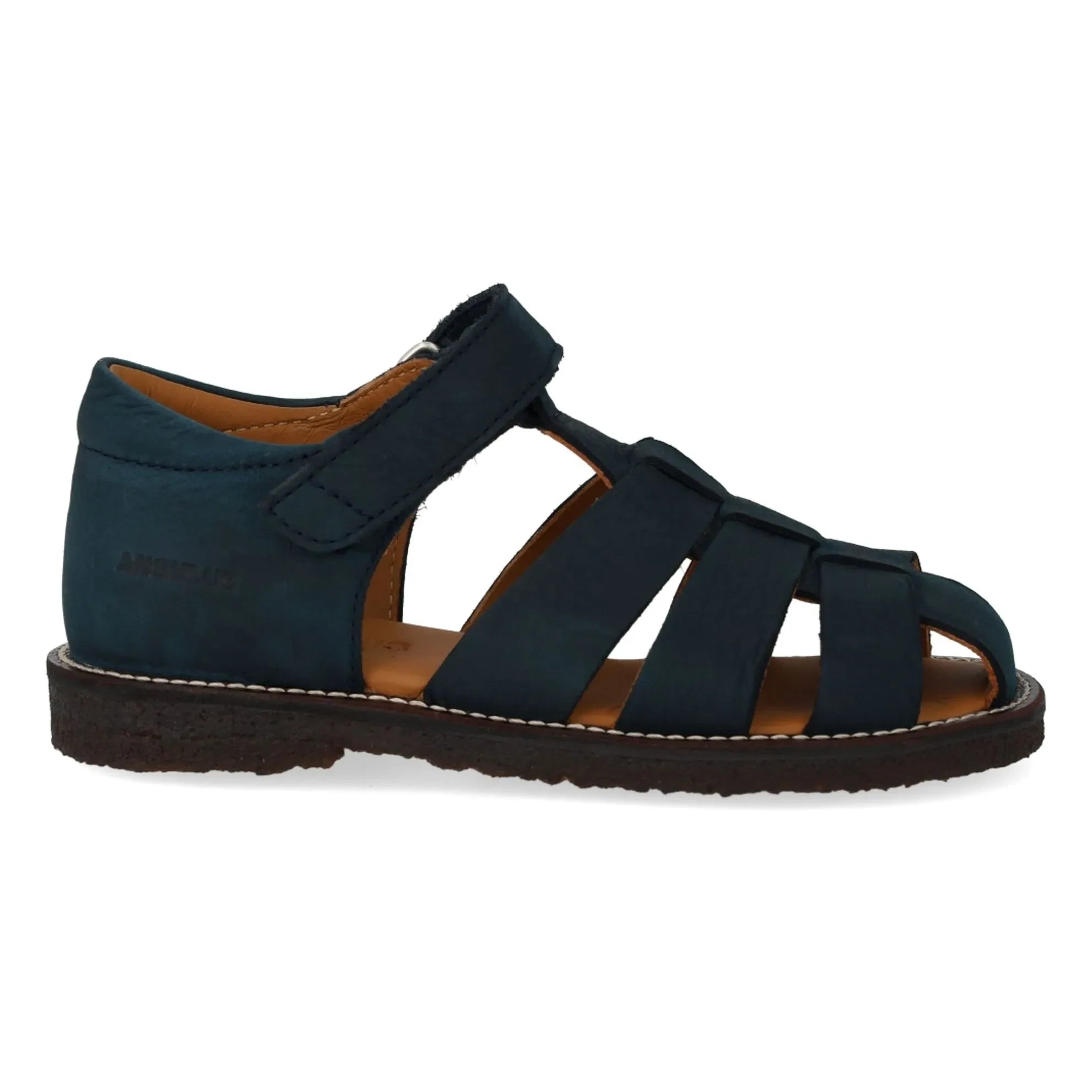 Angulus - Sandalias de pescador de nubuck para niños | Azul marino