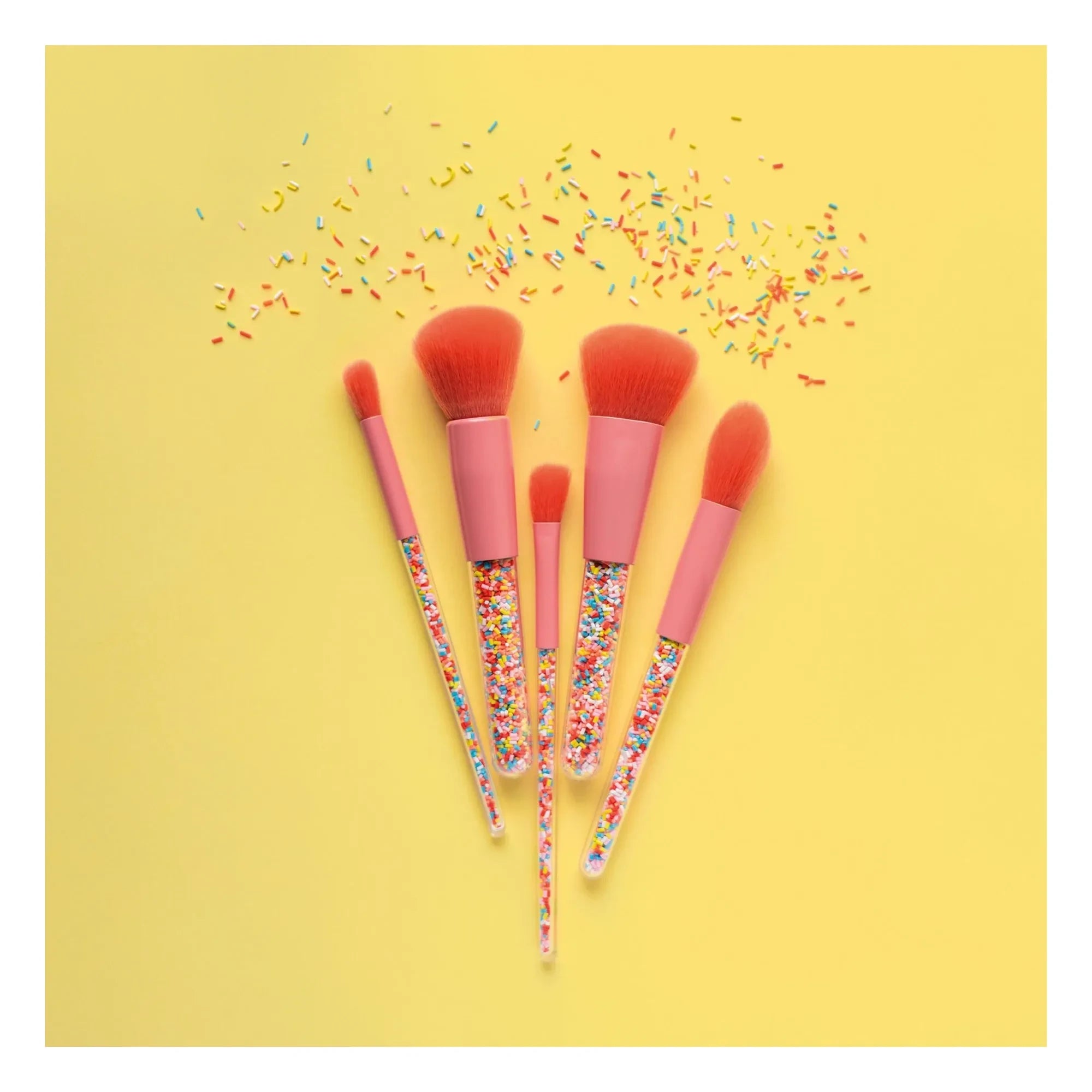 Oh Flossy - Brochas de maquillaje Sprinkle - Juego de 5 | Rosa