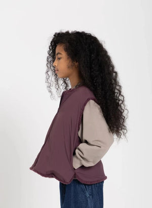 Smallable Kid - Jude Chaqueta Sherpa sin mangas | Morado