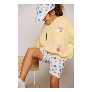 Mini Rodini - Parche de sudadera de algodón orgánico con animales | Amarillo