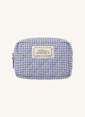 Editions Aimable - Bolsa de cuidado Tuscany | Vichy azul de algodón