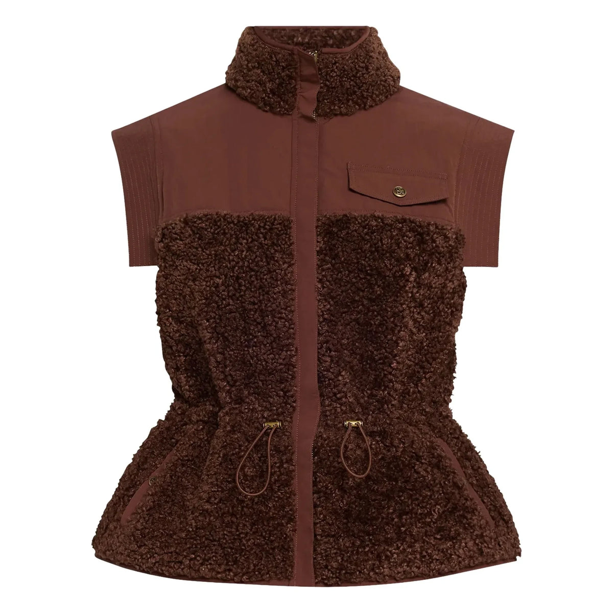 Ulla Johnson - Chaleco Tariet Teddy sin mangas | Burdeos