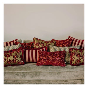 Funda de almohada reversible Palais - Laura x Jackie | Aceituna