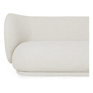 Ferm Living - Sofá Rico de 3 plazas tapizado en bouclé | Crema
