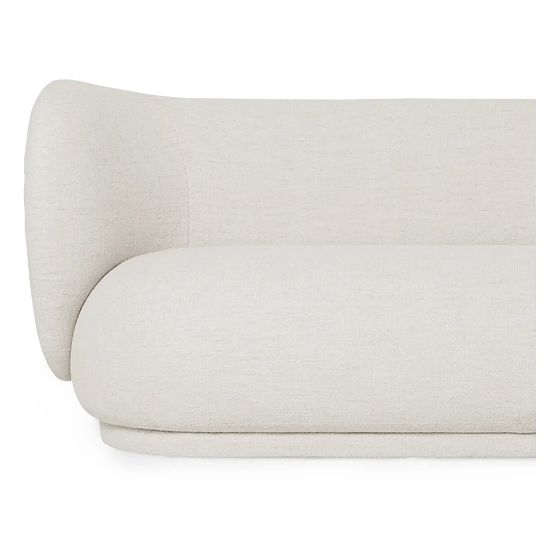 Ferm Living - Sofá Rico de 3 plazas tapizado en bouclé | Crema