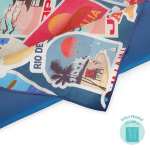 Legami - Toallas de Playa Maxi con Stickers de Viaje