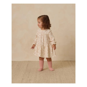 Quincy Mae - Vestido orgánico de algodón con flores | Marfil