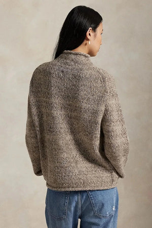 Polo Ralph Lauren jersey de mujer de cuello vuelto bajo de lana