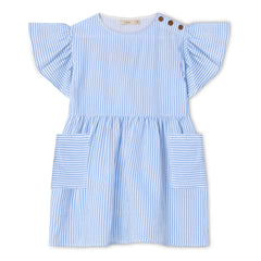 Fliink - Vestido Cha Cha a rayas | Azul claro