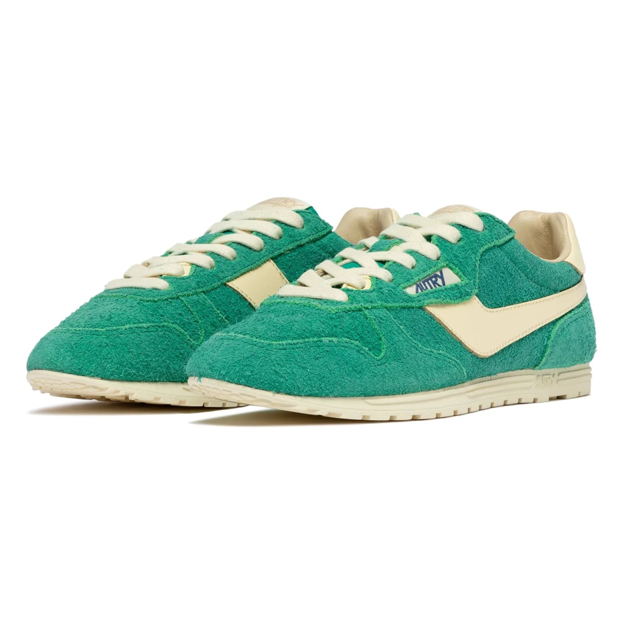 Autry - Zapatillas bajas de piel y ante Windspin de dos tonos | Verde