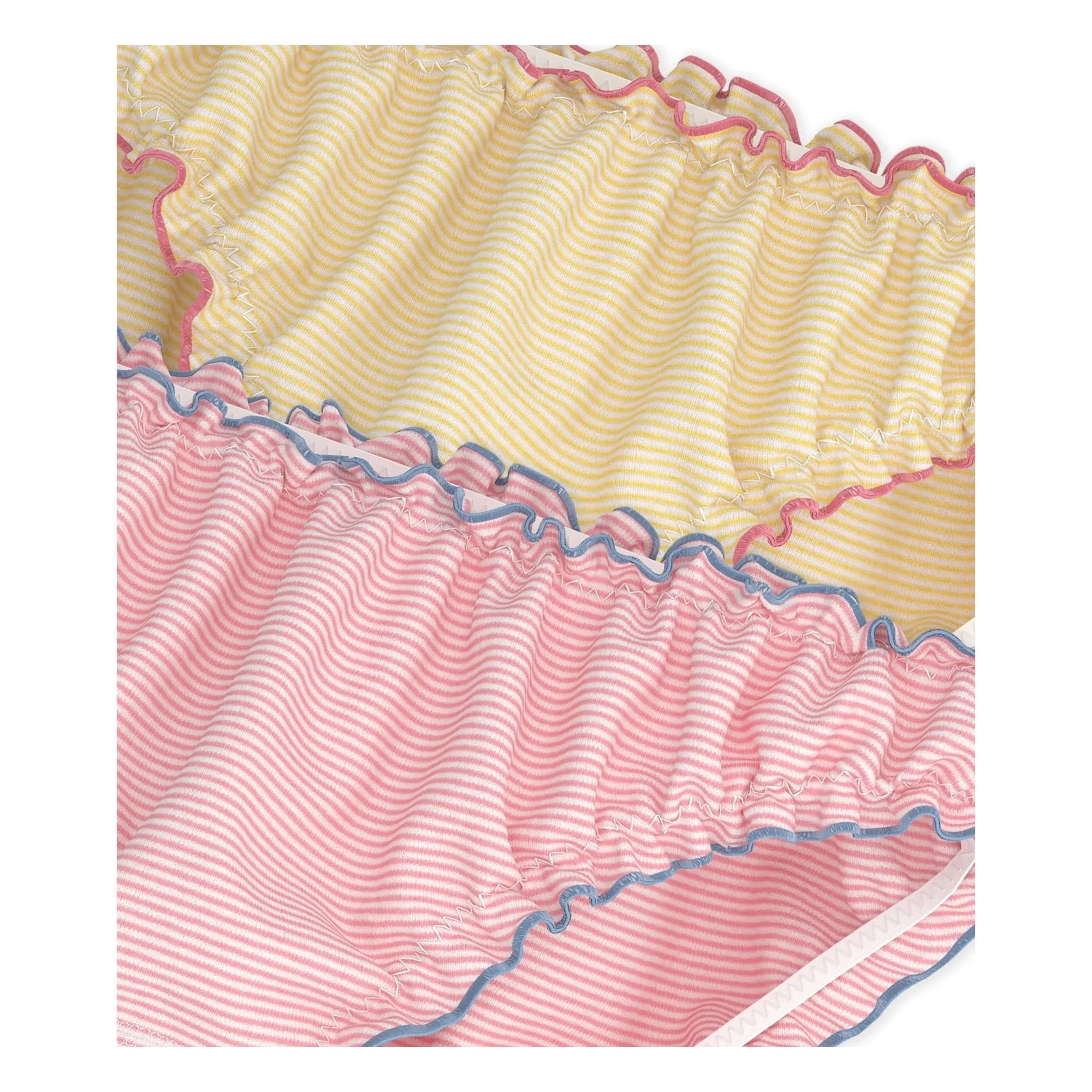 Petit Bateau - Conjunto de 2 Braguitas Froufrou de Algodón Orgánico | Amarillo