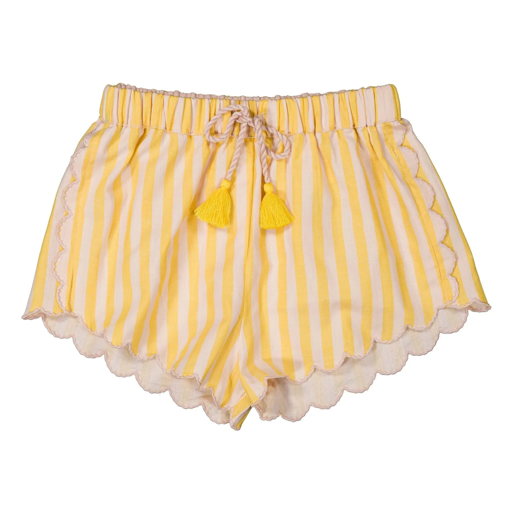 Louis Louise - Shorts con volantes a rayas Kalea | Amarillo
