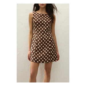 Faithfull the Brand - Vestido Lydie de lino y algodón | Chocolate