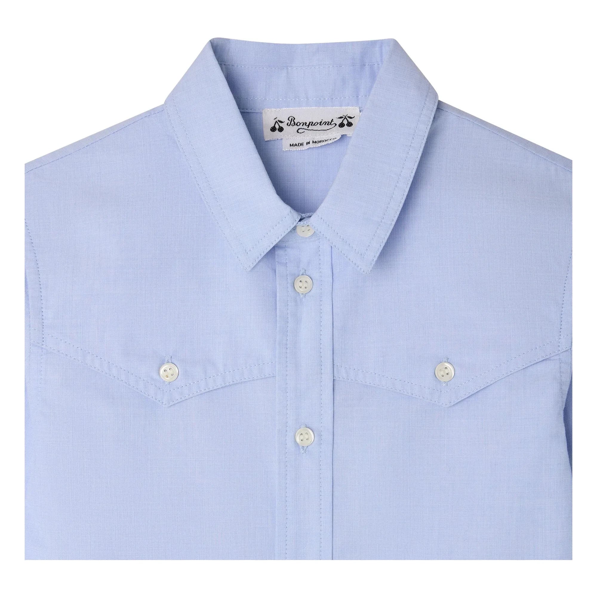 Bonpoint - Camisa de algodón orgánico Jared | Azul claro