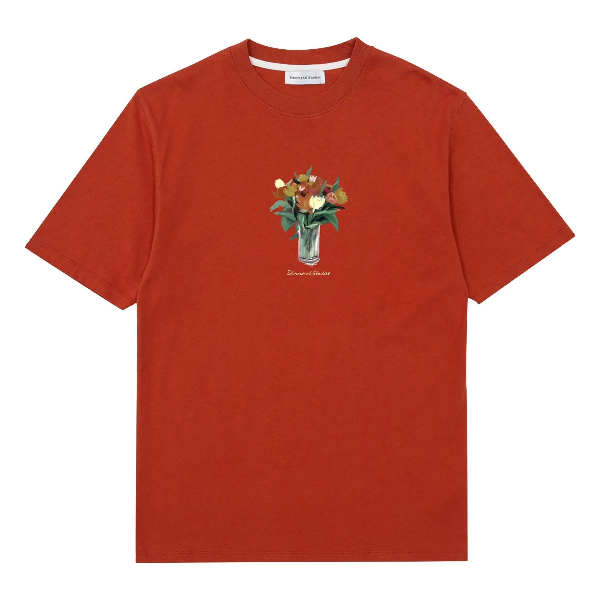 Edmmond Studios - Camiseta de algodón Lush | Ocre rojo