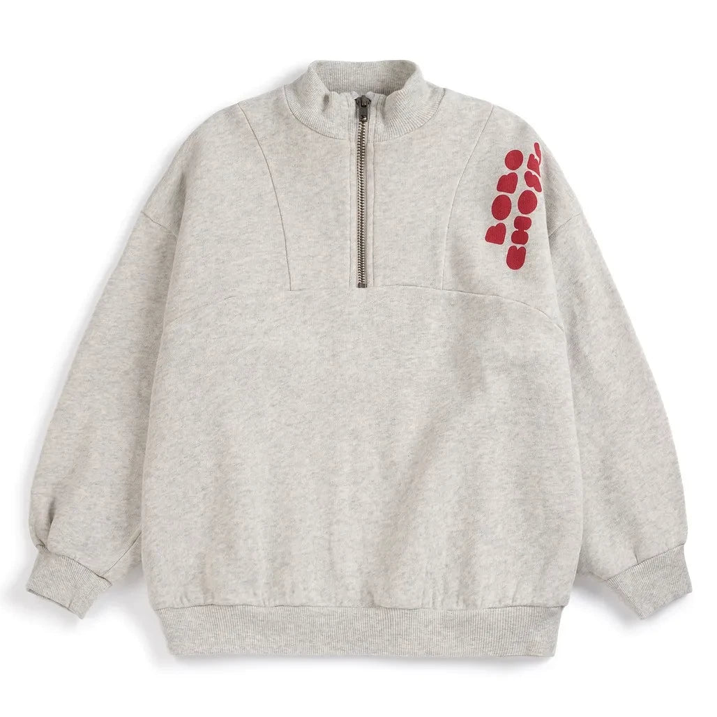 Bobo Choses - Bobo Choses Sudadera con cremallera %100 Algodón orgánico | Heather Gris