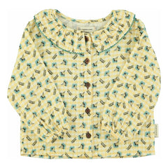 Piupiuchick - Blusa de cuello claudine floral | Amarillo
