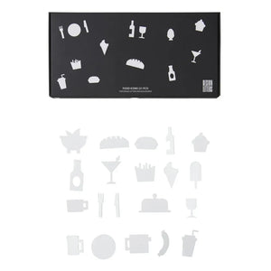 Design Letters - Mesaj Panosu Gıda İkonları - 21'li Set