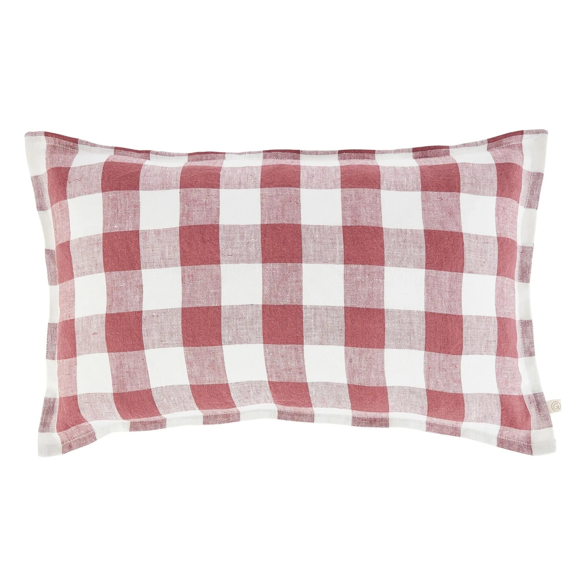 Funda de almohada de guinga roja Gabrielle Paris