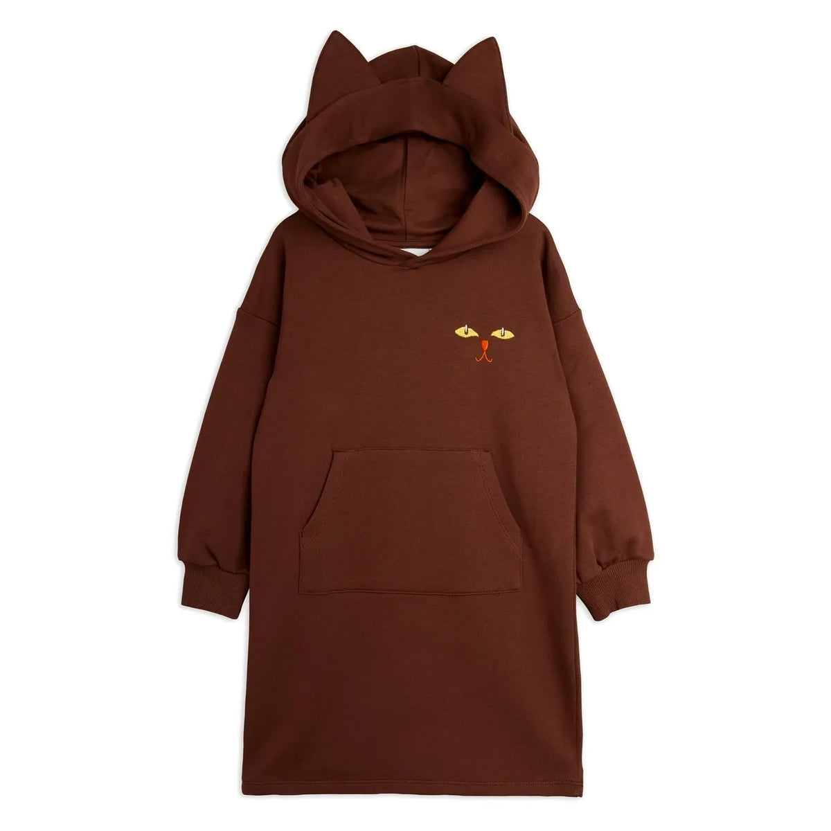 Mini Rodini - Vestido sudadera de algodón orgánico | Marrón