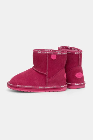 Botas de nieve infantiles Emu Australia Barbie Wallaby Mini de ante