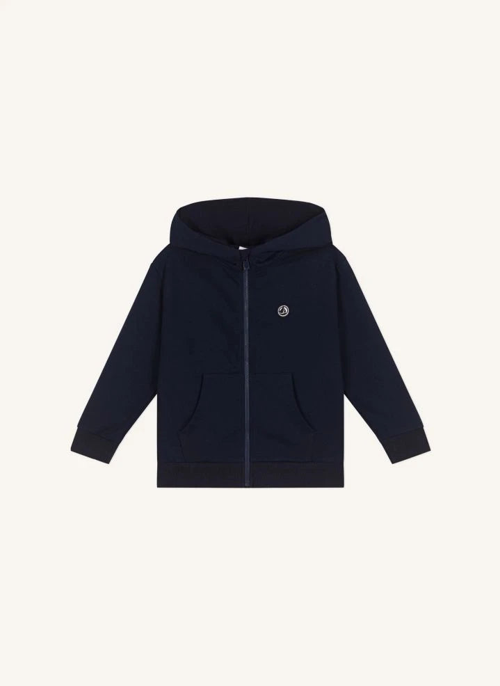 Petit Bateau - Sudadera con capucha con logo | Azul marino