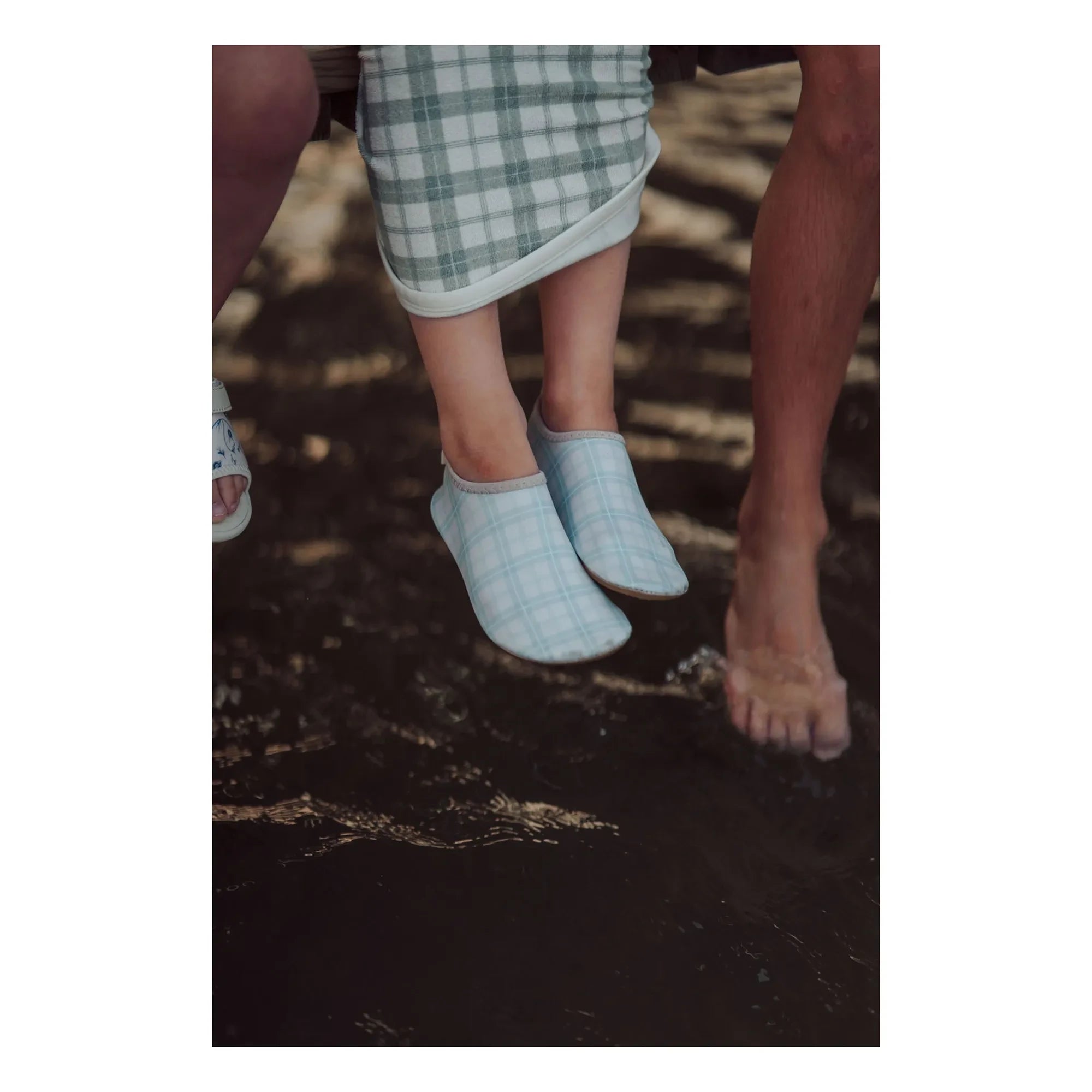 Grech & Co - Zapatos de agua de cuadros | Verde claro