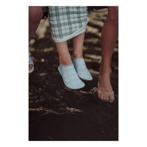 Grech & Co - Zapatos de agua de cuadros | Verde claro