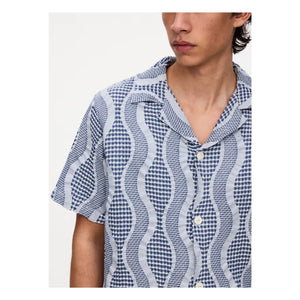 OAS - Camisa de gofres cubana | Azul