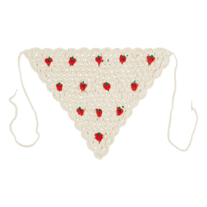 Emile et Ida - Diadema de crochet con fresas | Crema