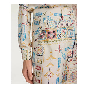 Momoni - Pantalón de Seda Ortiz | Crema