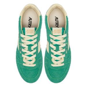 Autry - Zapatillas bajas de piel y ante Windspin de dos tonos | Verde