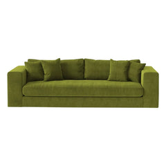 Panac Edition - Sofá de 3 plazas Bellechasse en terciopelo natural - 245 cm | Verde Musgo