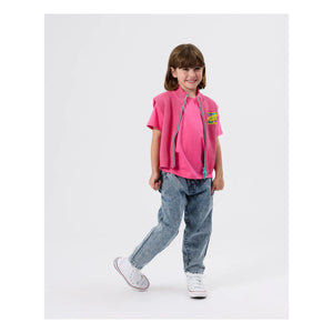 Goldie + Ace - Camiseta sin mangas de canalé | Rosa
