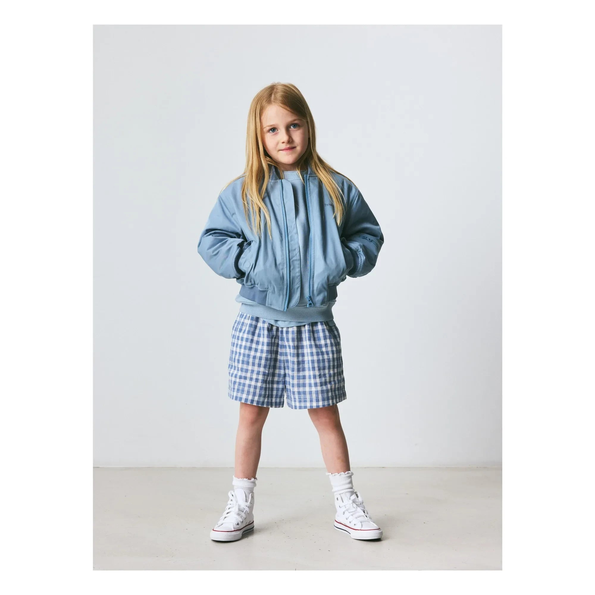 brunobruno nation - Chaqueta bomber de fibra reciclada Adrian | Azul Claro