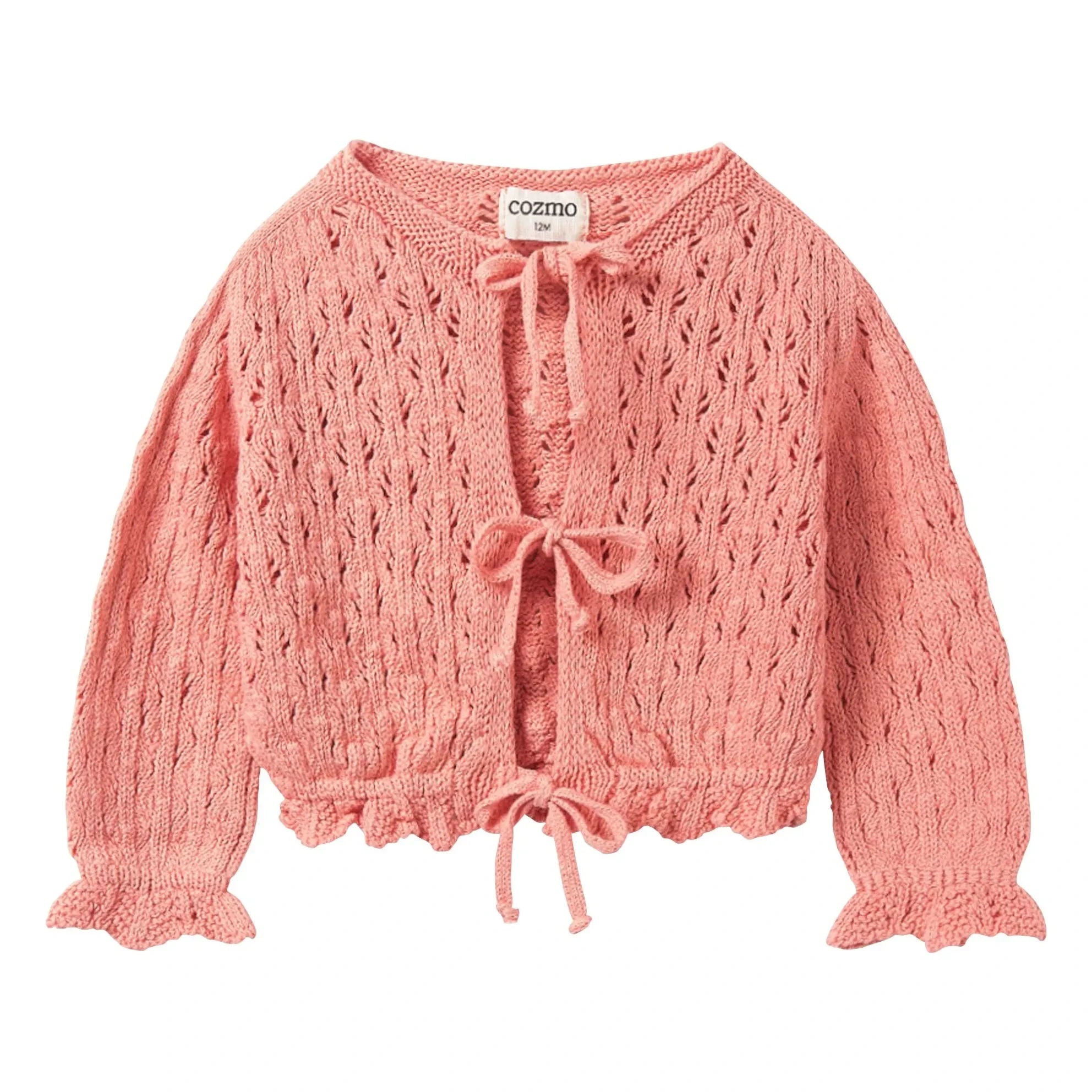 Cozmo - Cárdigan de fibras recicladas Ivy Pointelle | Rosa