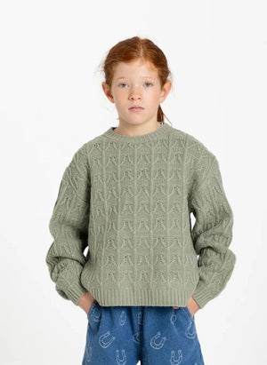 Hundred Pieces - Suéter de Merino Lacy | Verde Agua