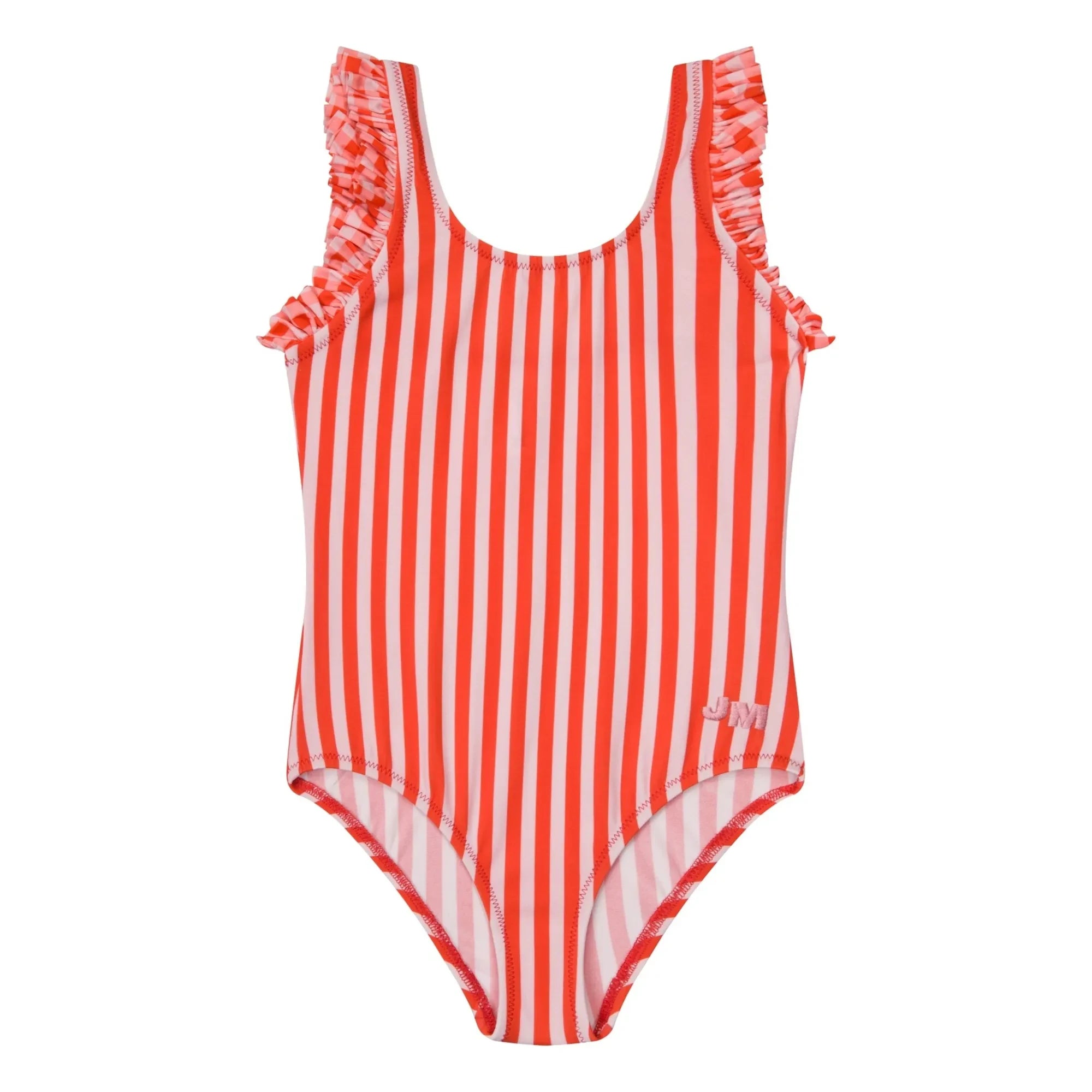 Bañador con volantes de rayas Jera Mini | Rojo