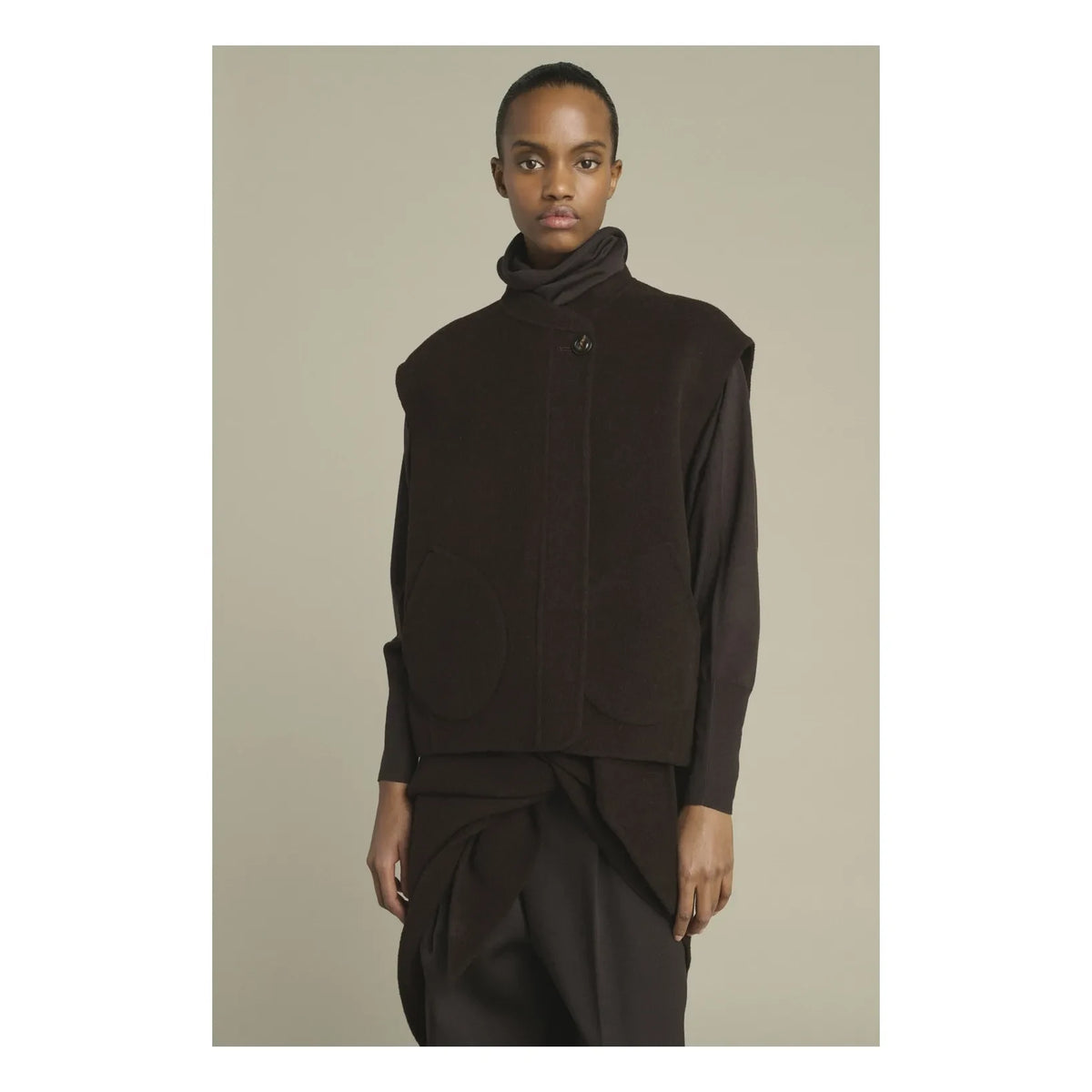 Soeur - Chaqueta de Lana Adeline | Marrón Oscuro