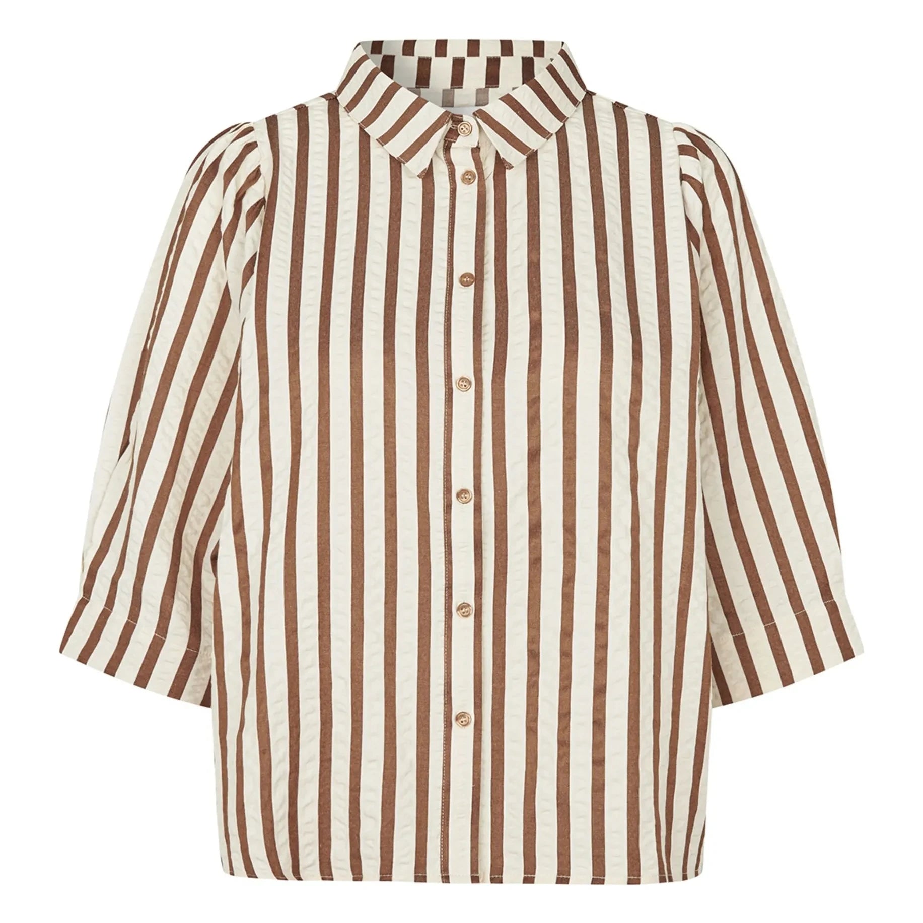 Lollys Laundry - Camisa de algodón Bono | Moca