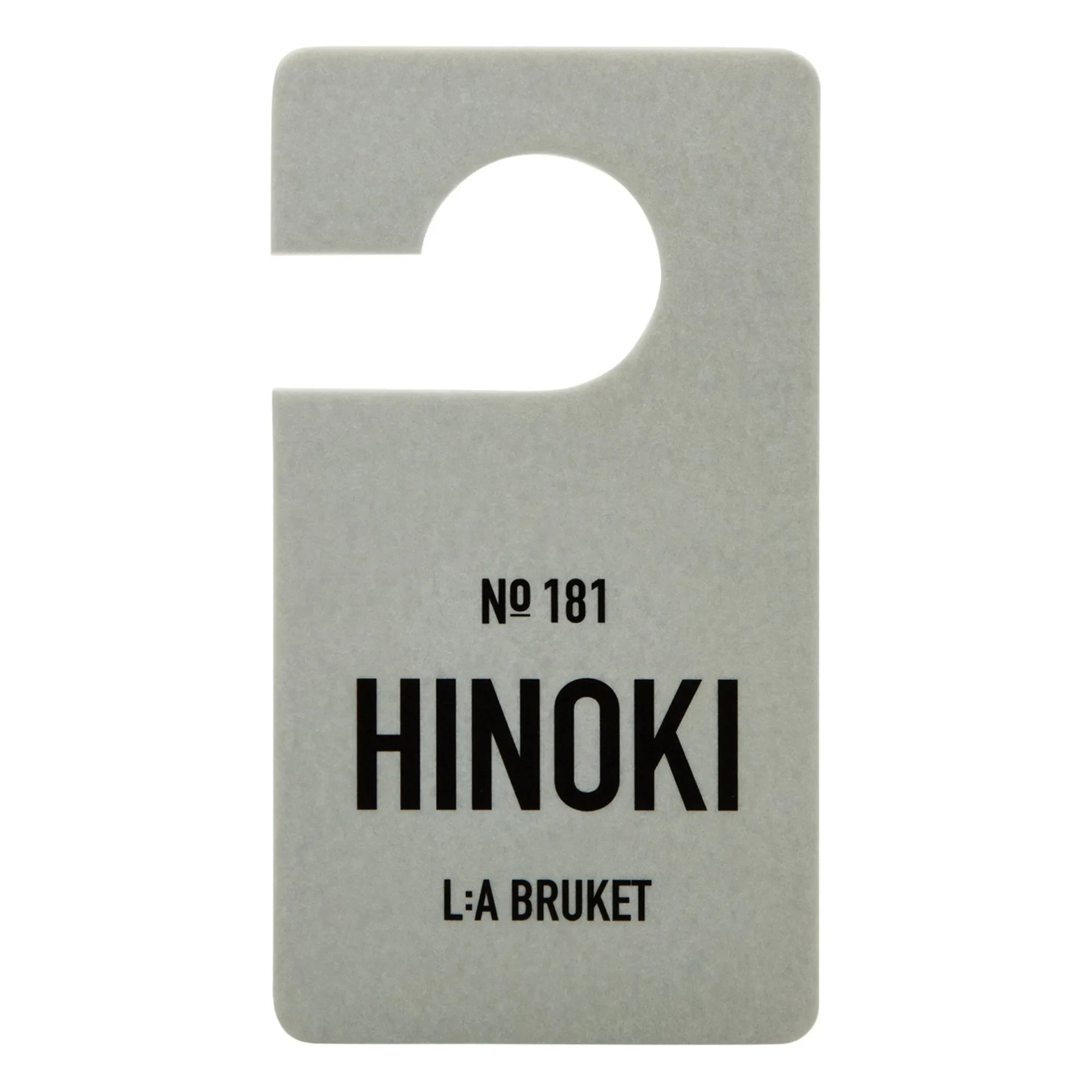 L:A BRUKET - 181 Etiqueta de perfume Hinoki