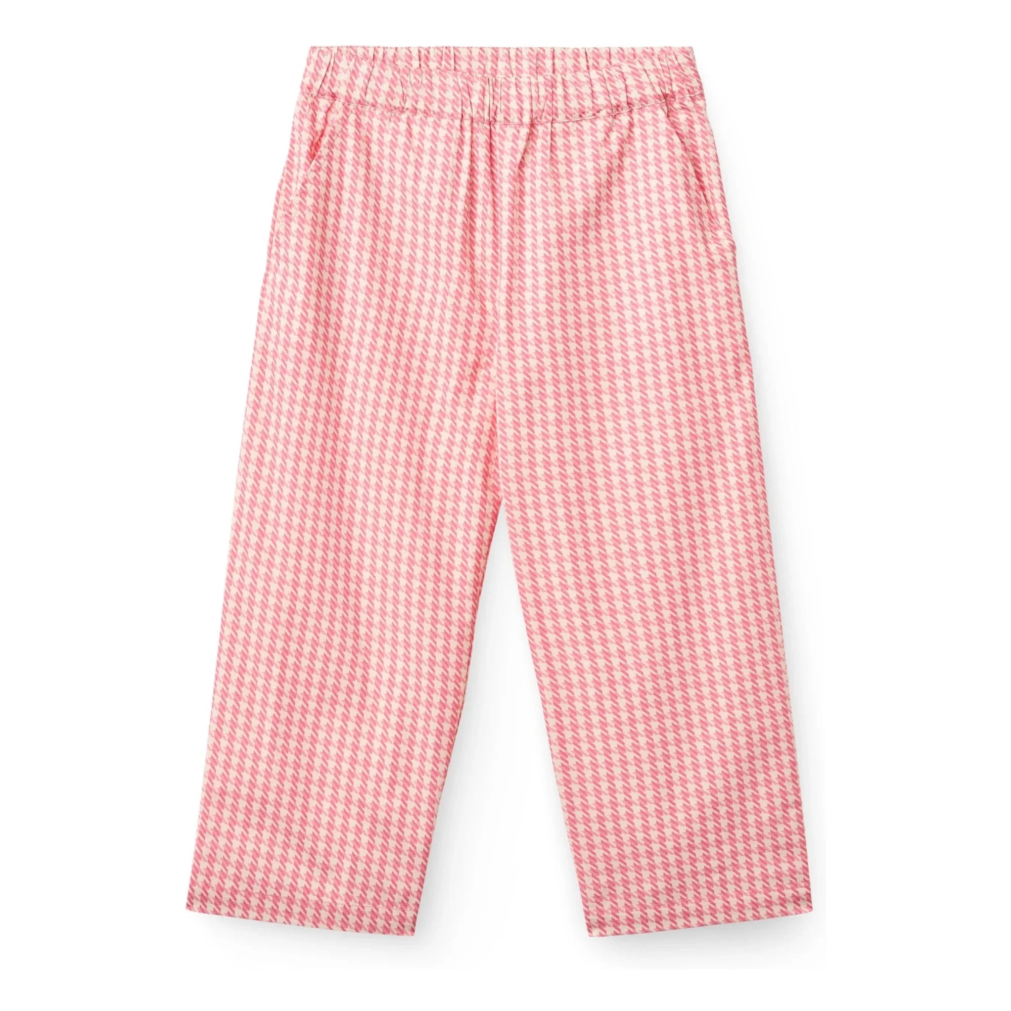 Copenhagen Colors - Pantalones de algodón orgánico Príncipe de Gales | Rosa