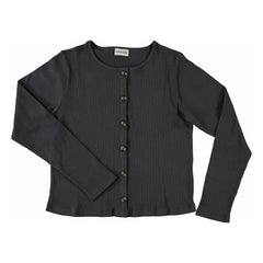 Poudre Organic - Cárdigan de canalé Hélénie - Colección Mujer | Negro