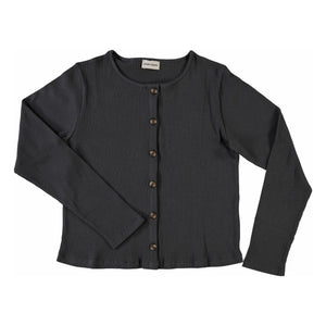 Poudre Organic - Cárdigan de canalé Hélénie - Colección Mujer | Negro