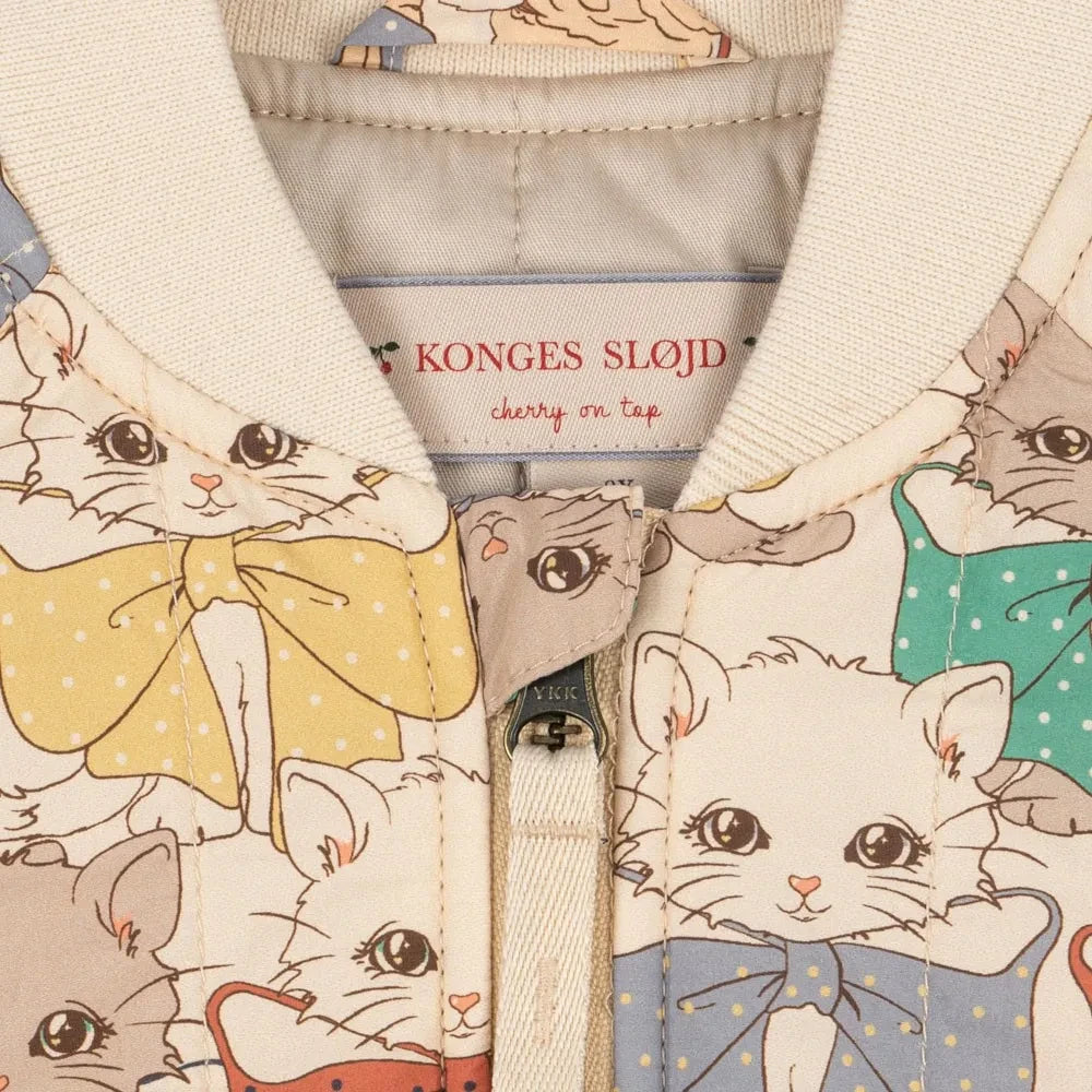 Konges Sløjd - Chaqueta Bomber Juno Cats | Beige
